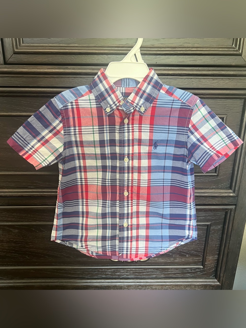 Polo Ralph Lauren Oxford Plaid Button-Down Short Sleeve Shirt